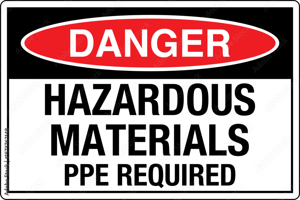 Fototapeta premium OSHA Safety Signs Marking Lab...