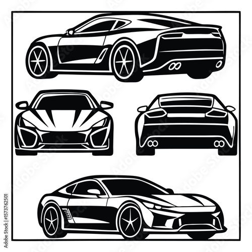 Front car silhouette