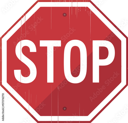 Stop sign image for traffic safety and road rules awareness red octagon sign photo
