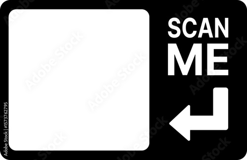 Black scan here frame