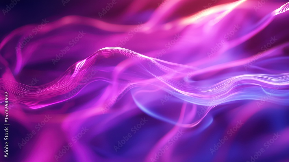 Obraz premium Abstract Purple and Blue Wave Energy Flow