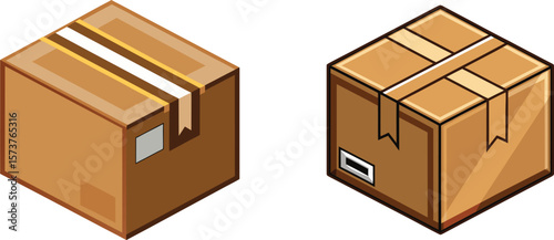 Vector illustration of a boxes