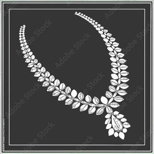 
a drawing of a necklace