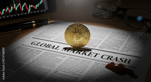 Bitcoin cryptocurrency global market crash news finance investment risk blockchain technology economy digital gold