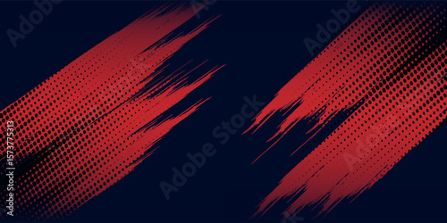 Abstract halftone dots blue color pattern gradient grunge texture background. Modern