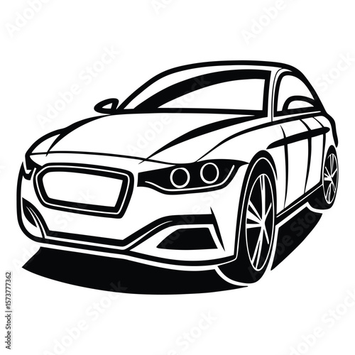 Front car silhouette
