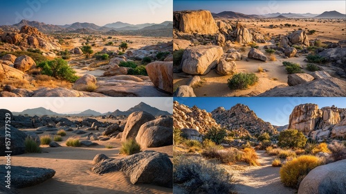 Wallpaper Mural Desert landscape, panoramic scenes, rocky terrain in arid environment Torontodigital.ca