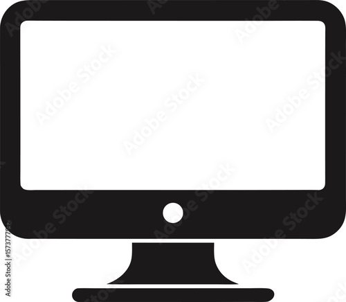 lcd monitor isolated on white digital panel