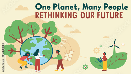Sustainable future for one planet many people rethinking our future environmental awareness and conservation