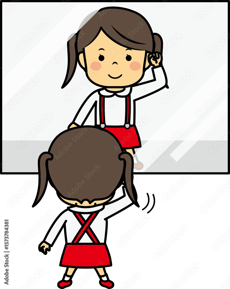 ダンスの練習をする女の子 ダンスの練習をする女の子