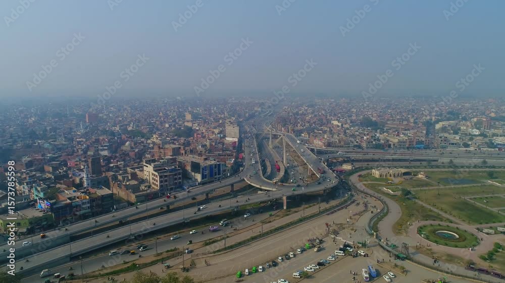 Aerial view of Lahore Fort and Badshahi Masjid, Pakistan. Aerial view of Lahore Fort and Badshahi Masjid, Pakistan.
