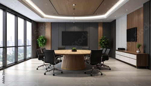 Generated image of an office interior