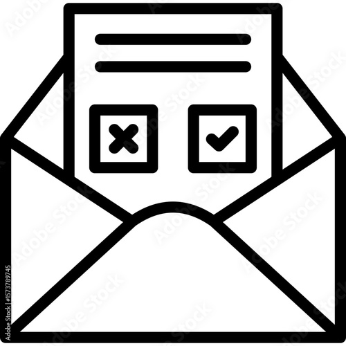 poll icon illustration design with outline
