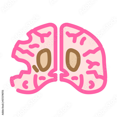 huntingtons disease color icon vector illustration