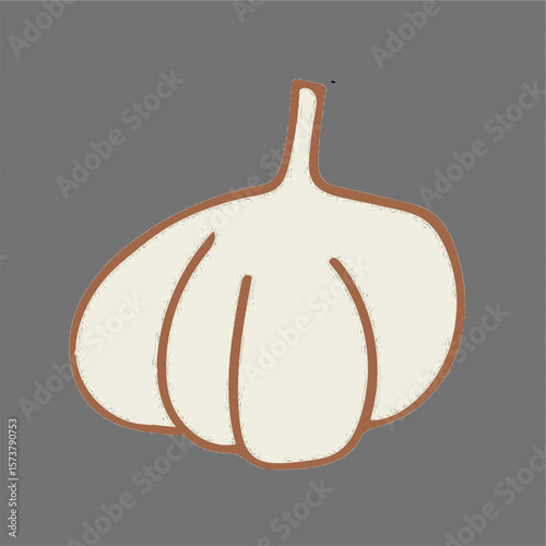 garlic element clipart illustration design vector useful for anti inflammatory diet.eps