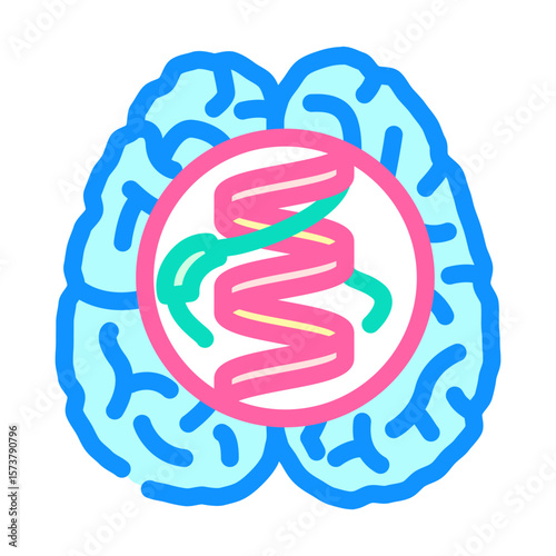 prion diseases color icon vector illustration