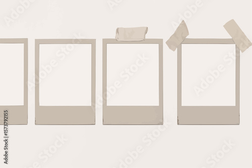 blank photo frames on wall
