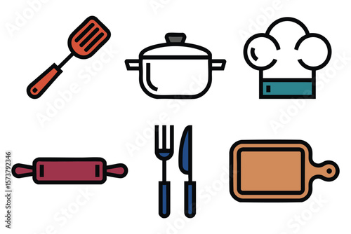 Pixel Art Cooking Utensils: Icons for Chefs & Culinary Websites