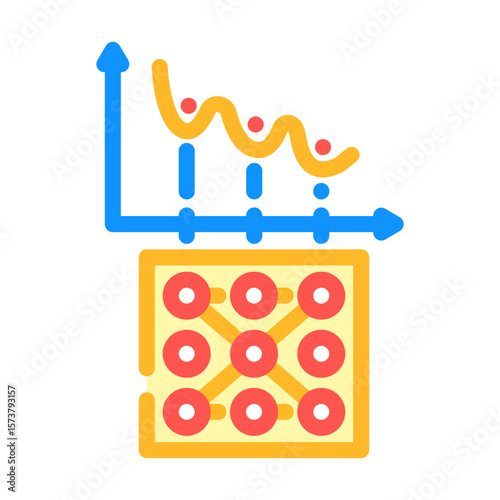 annealing hardware quantum computer color icon vector illustration