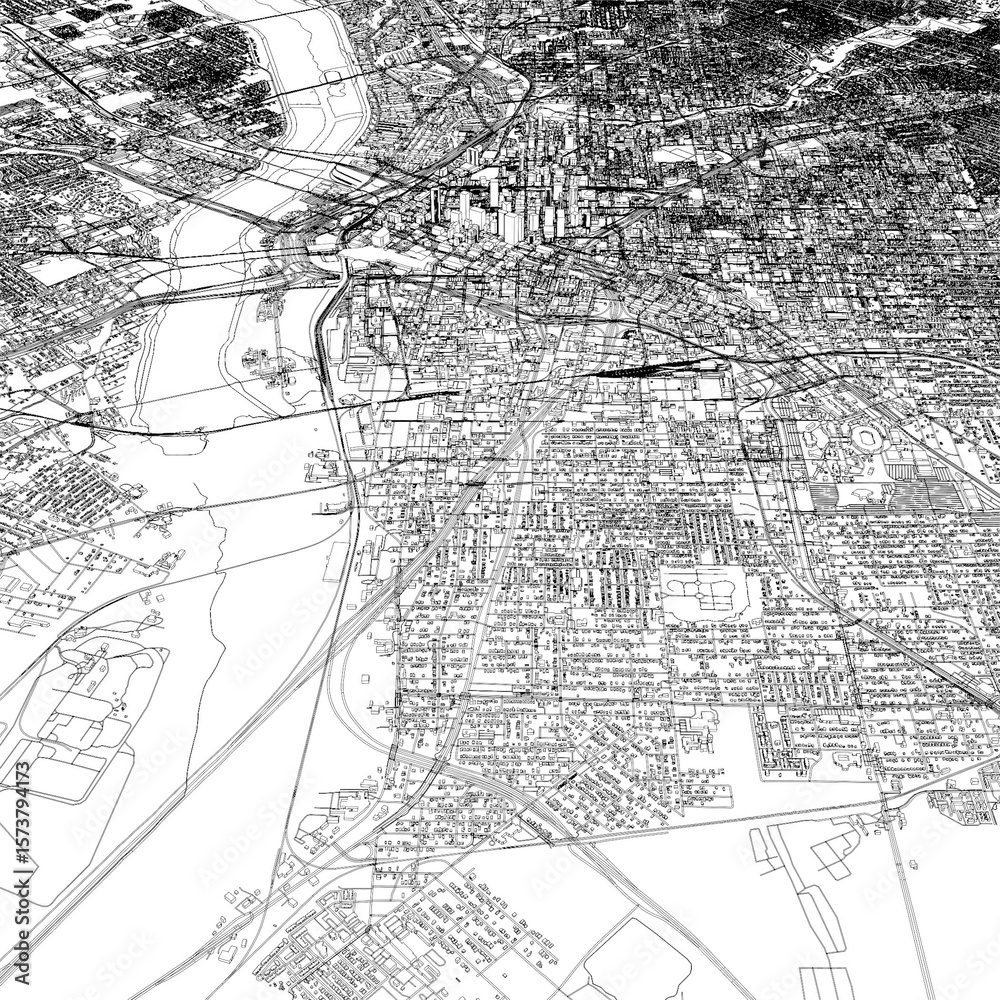 Fototapeta premium 3D illustration of city and urban in Dallas USA