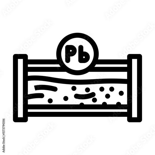 high levels lead citys drinking water due old pipes line icon vector illustration