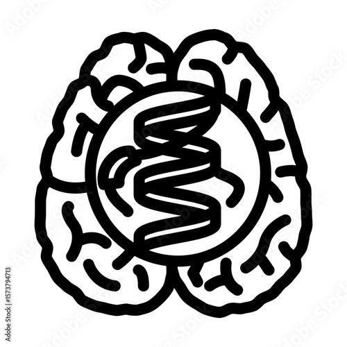 prion diseases line icon vector illustration