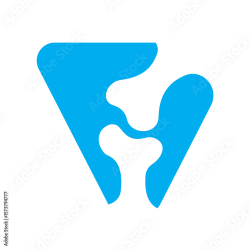 Initial Letter V Orthopedic Health Bone Logo Design Vector Template
