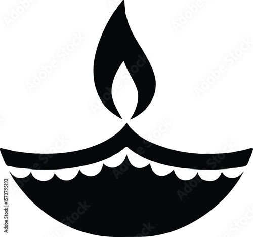 Diya Lamp Symbolic Illumination, Festive Light, Indian Culture Icon