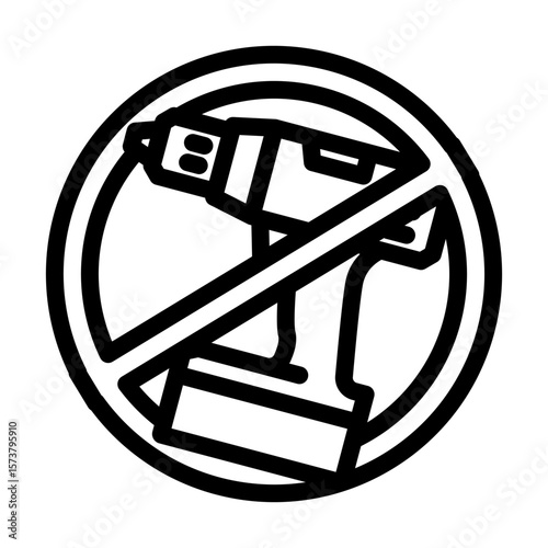no tools required line icon vector illustration