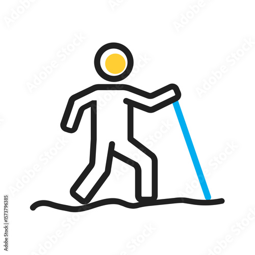 Vector multi color icon for Wandering