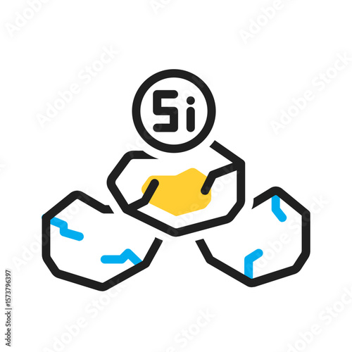 Vector multi color icon for Silicon