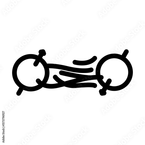 teleportation quantum computer line icon vector illustration
