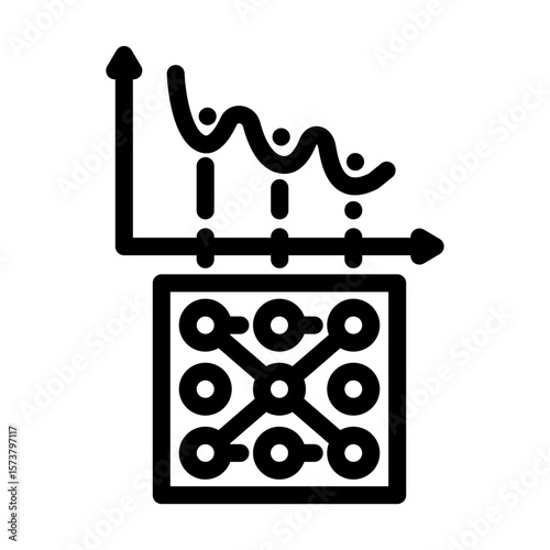 annealing hardware quantum computer line icon vector illustration