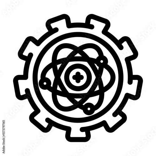 hardware scalability quantum computer line icon vector illustration