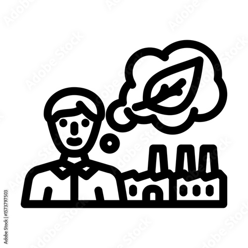 eco conscious production line icon vector illustration