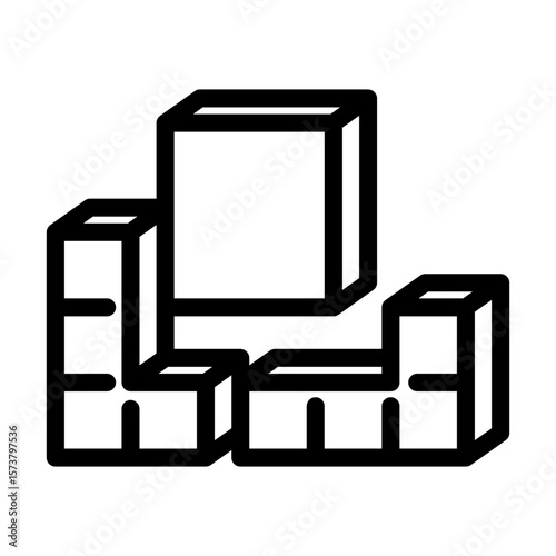 modular components line icon vector illustration
