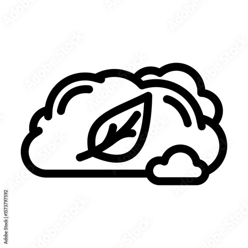 zero emission use line icon vector illustration