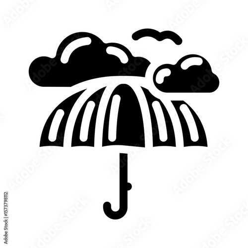 weatherproof glyph icon vector illustration
