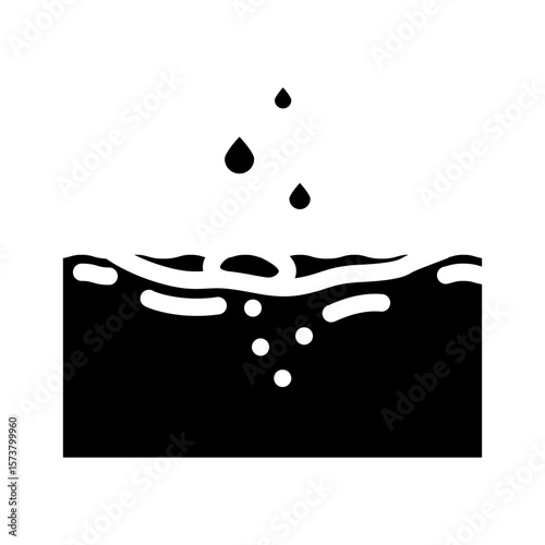 droplets water glyph icon vector illustration