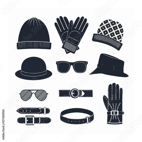 Stylish Monochrome Winter Accessories