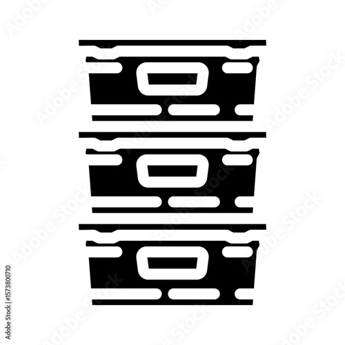 stackable design glyph icon vector illustration