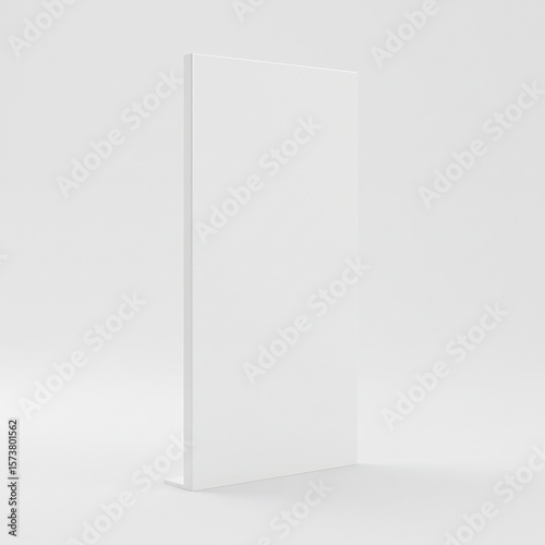 A closed white book with a blank cover  isolated on a