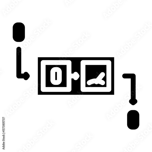 qubit measurement quantum computer glyph icon vector illustration
