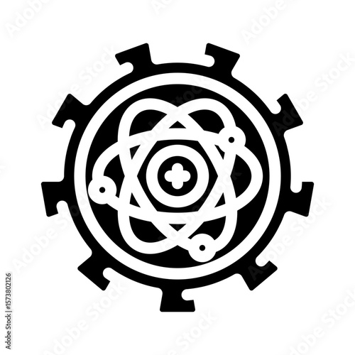 hardware scalability quantum computer glyph icon vector illustration
