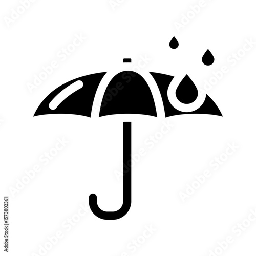 weatherproof glyph icon vector illustration