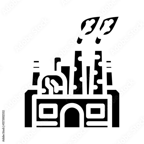 sustainable sourcing glyph icon vector illustration