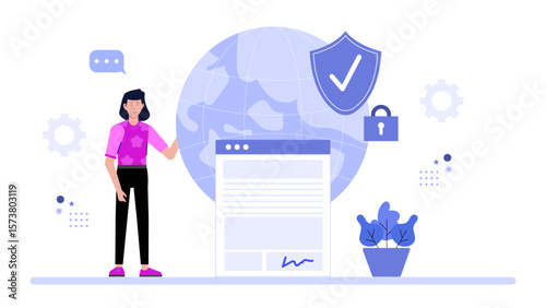 Legal consultant drafting data privacy policy