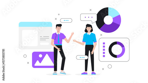Digital marketer reviewing PPC ad performance