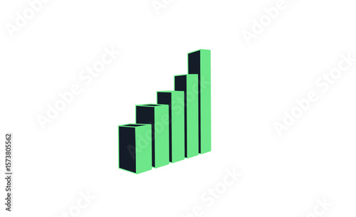 3D Green Bar Chart with Black Shadow Effects Showing Data Growth on Clean White Background Display Free Download 3D Green Bar Chart with Black Shadow Effects Showing Data Growth on Clean White Background Display - GFXLoad