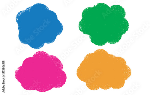 Vintage set of watercolor speech bubble frames, ideal for scrapbooking and retro banner designs